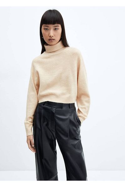 MANGO Woman Tricotaj Pulover cu gât