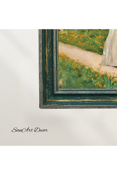 Sanart Vintage Painting with Frame, Oil Painting, Framed Painting, Artistic Decor, Landscape Painting