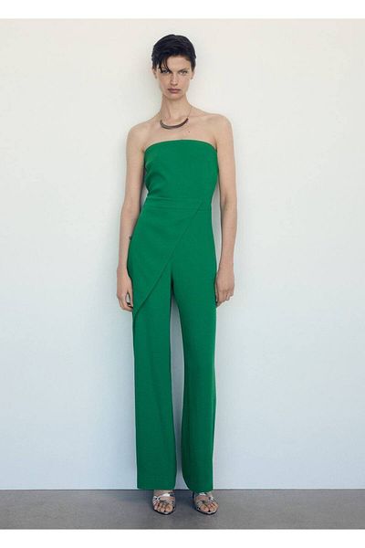 MANGO Woman Μακριά ολόσωμη φόρμα στράπλες