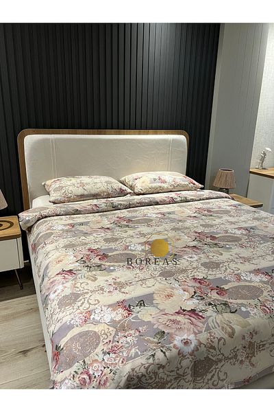 Boreas Home Sada bavlněných povlečení na dvojitou přikrývku růže