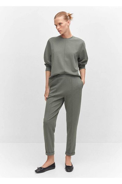 MANGO Woman Sweatshirt with decorative stitching