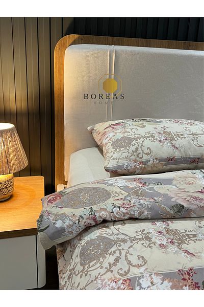 Boreas Home Sada bavlněných povlečení na dvojitou přikrývku růže