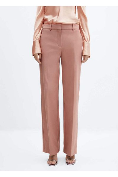 MANGO Woman High waist straight cut pants