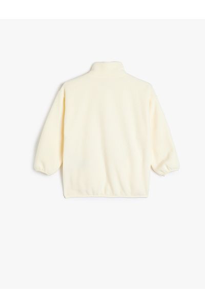 Koton Half Zip Long Sleeve Pocket Detailed Fleece Sweatshirt