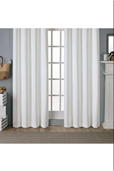 gogo home KREM SATEN MODERN GÜNEŞLİK PERDE