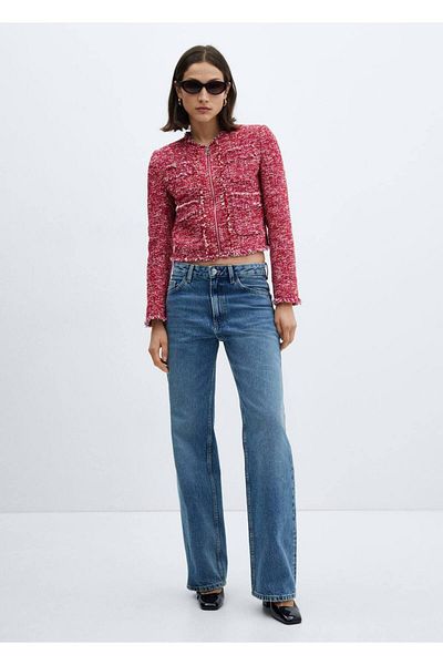 MANGO Woman Jacke aus Tweed mit Taschen