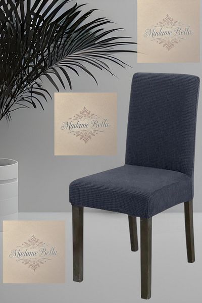 MADAME BELLA 1 τεμάχιο ανθρακί χρώματος τετράγωνο σχέδιο Sandlye, ελαστικό και ανθεκτικό στην πλύση 45x45x60 Μέγεθος κάλυμμα καρέκλας