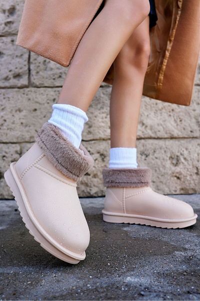 PASSAGE SHOES Γυναικείες βελούδινες λεπτομερείς κοντές μπότες 5115