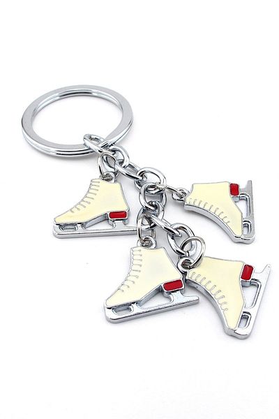 Solfera Ice Skating Shoes Dangle Shiny Metal Key Chain Kc159