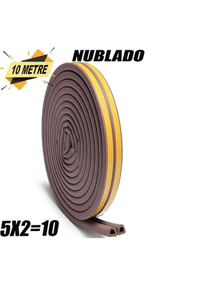 NUBLADO Adhesive 5X2=10 Meters (Brown) Door Window Tape Wick Cold Rubber Tapes.