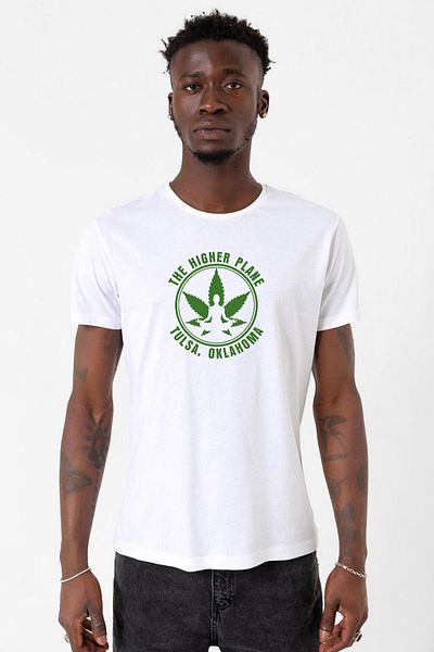 Tshirthane Ανδρικό μπλουζάκι ποδηλασίας Tulsa King The Higher Plane White