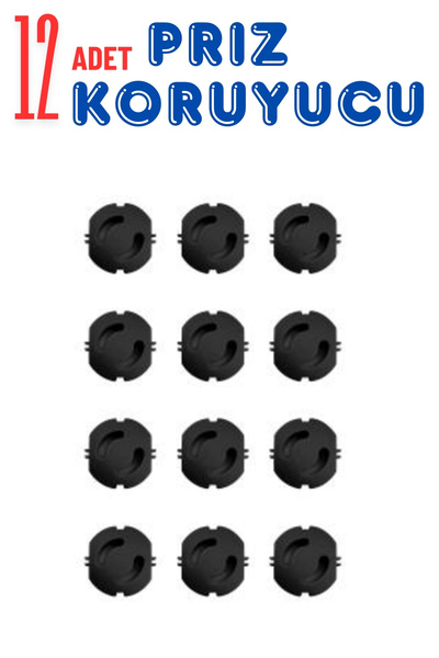 Abuy Bebek Güvenlik Priz Koruyucusu, Elektrik Prizleri Koruması,Priz Çocuk Güvenliği,Beyaz, Siyah