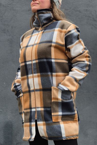 Buklemoda Яке от полар с голяма яка и детайли
