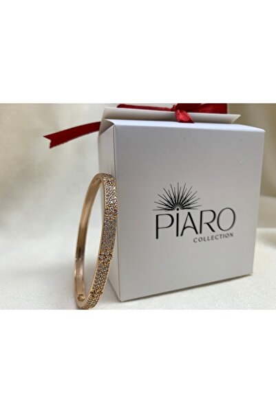 Piaro Collection مشبك من الفولاذ المرصع بالأحجار بنمط الزهور