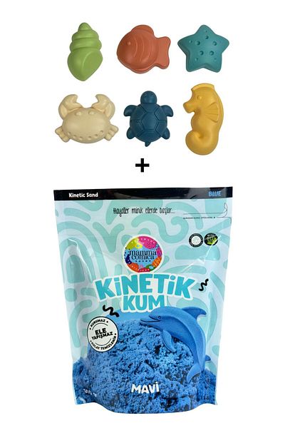 MammacomicaDough Mammacomica Dough 500Gr Kinetic Sand + Sea Creatures Set