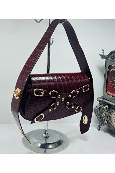 ÇANTA Kroko Model Özel Kilit sistem Askılı Kadın Omuz Çantası