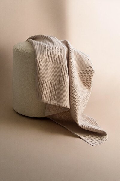 pistore بطانية بيبي بيكيه مصنوعة من نسيج قطن 100% مقاس 115x100 - كريمي