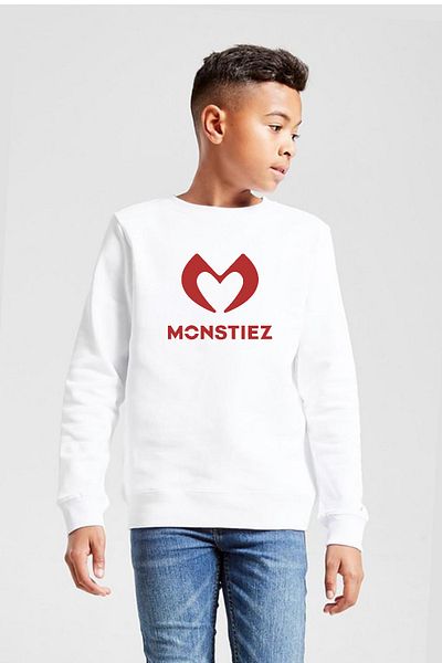 Tshirthane Φούτερ Babymonster Monstiez White Παιδικό 2 σχοινί