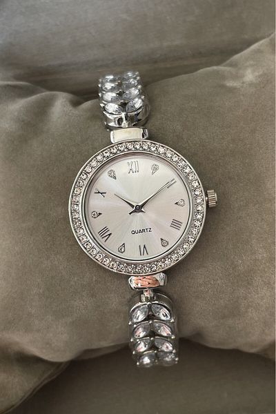 Leerybee Nla-210 Model Leaf Stone Detailed Women's Wristwatch