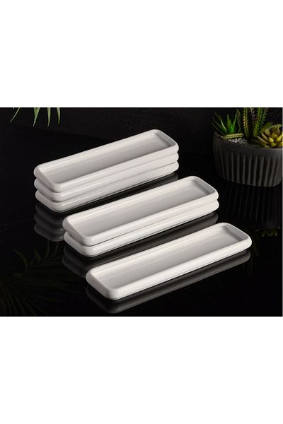 Okozturk 1 Pcs Porcelain Presentation Service Plate 28X7.3X2(H) cm
