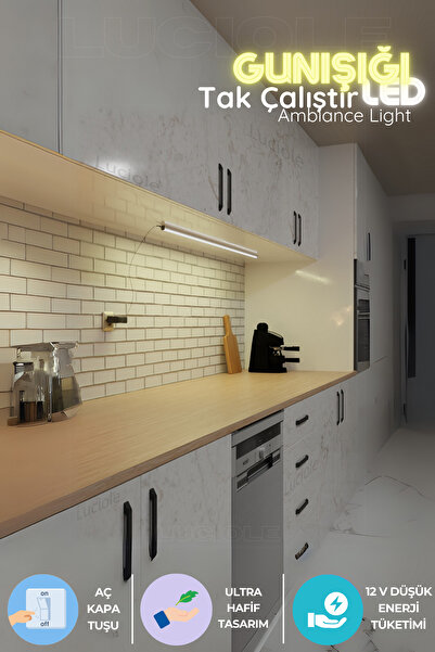 luciole Mutfak Tezgah Altı Led Mutfak Işık Bar Aç Kapa Günışığı Yapışkanlı 1 ...