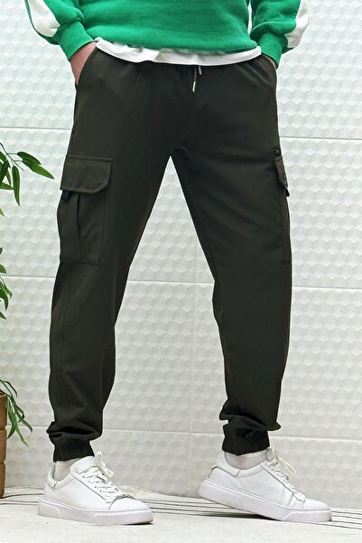 WAFRA Men's Casual Parachute Jogger Pants with Cargo Pockets