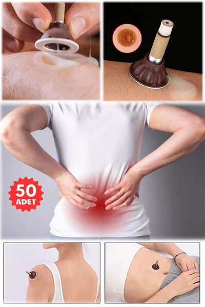 Munico 50 Adet Pelin Otu Masaj Stickerı Dumansız Rulo Moxibusti Tüpü Masaj Al...