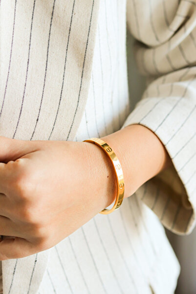 ATALYA ACCESSORY Gold Rengi Çelik Kadın Kelepçe