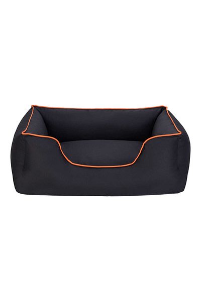 Pet Comfort Alpha Dog Bed Black W Orange Piping m 80X65Cm Zrnet