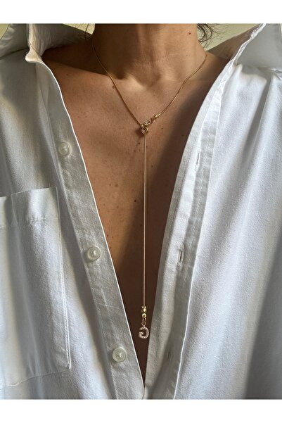 Rossetto Atelier قلادة حرف G مع مصعد فولاذي