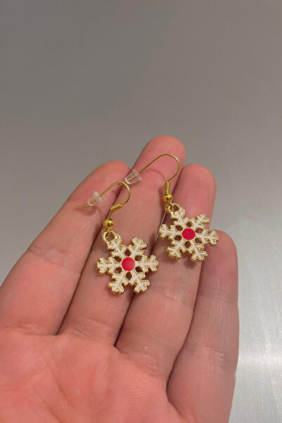 Jaida Moda أقراط عيد الميلاد النسائية على شكل ندفة الثلج