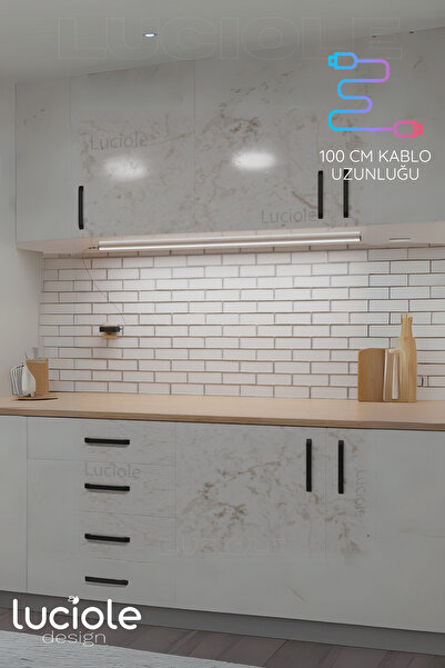 luciole Tezgah Altı Led Işık Mutfak Bar Aç Kapa Beyaz Yapışkanlı 1 Metre - Led Işık Tmbeyaz4