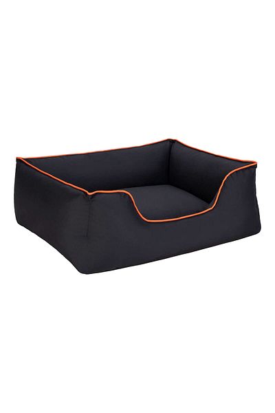 Pet Comfort Alpha Dog Bed Black W Orange Piping m 80X65Cm Zrnet