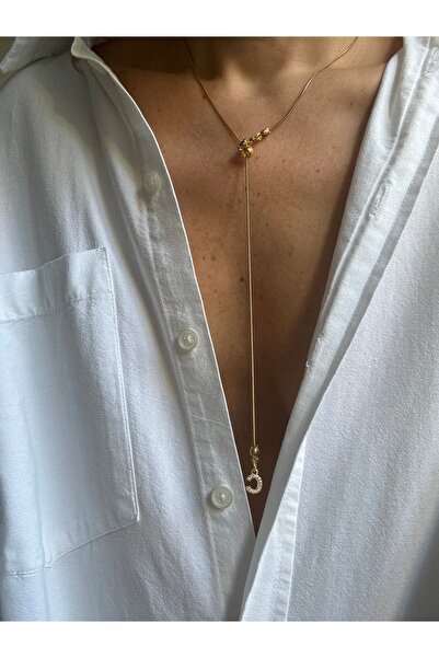 Rossetto Atelier Çelik Asansörlü C Harfli Kolye