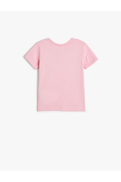Koton T-Shirt Short Sleeve Crew Neck Bird Printed Cotton