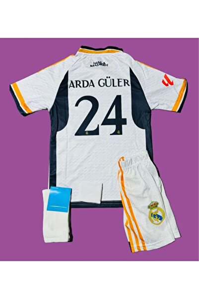 After Party Arda-güler R.e.a.l M.a.d.r.i.d 2023/24  Çocuk Forması 4lü Set(beyaz) 4lü set AG
