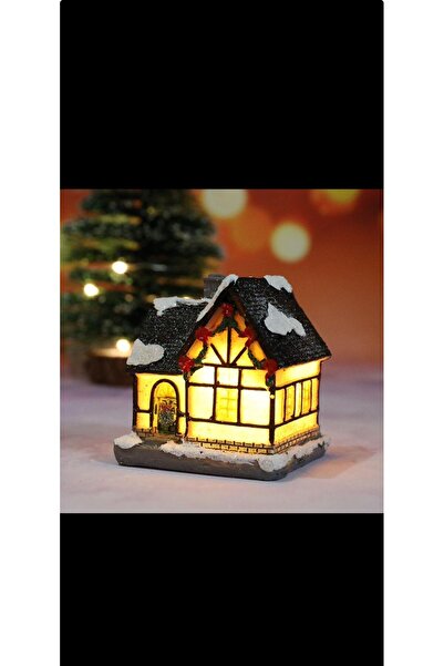 Zigver 2022 LED noel süslemeleri reçine küçük ev mikro peyzaj süs noel hediye...