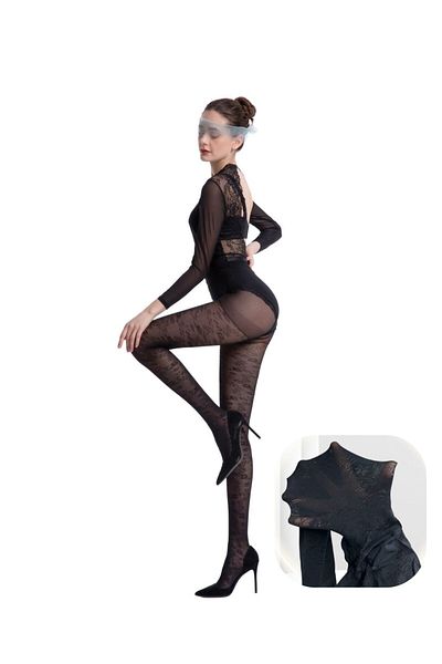 İntive Lingerie Чорапогащи с дебели дантелени шарки PC Paris Leola 70 Den