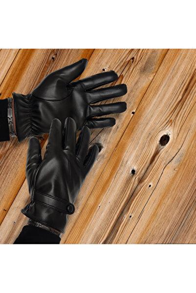 Algitsin O L A Erkek Deri Eldiven+Dokunmatik+Şık tasarım