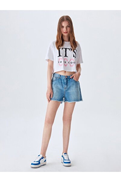 Ltb Slogan Baskılı Beyaz T-shırt
