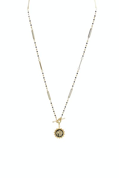 Atelier Petites Pierres CALIGO - Siyah Zincir Kolye