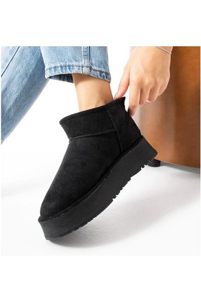 Riva Women's Thick Flat Sole Sheepskin Suede Short Ankle Boots