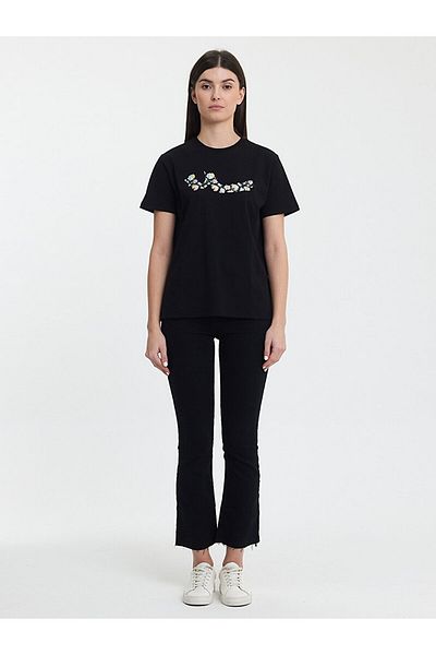 Ltb Black Crew Neck T-shirt with Logo