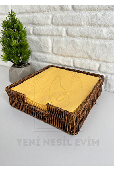yeninesilevim Hasır Rattan Peçetelik / Saklama Kutusu
