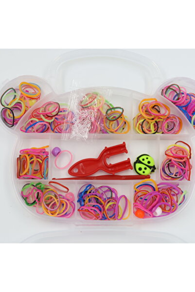 enyareshome Lastik Bileklik Yapım Seti Kelebek Kutulu 16cm x 19cm