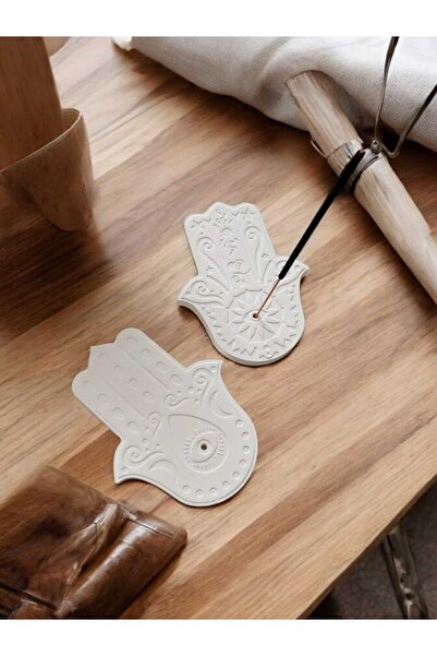 NocheLuz Dekoratif 2’li Fatıma'nın Eli Tütsülük, Tütsü Tutucu, Şans Bereket M...