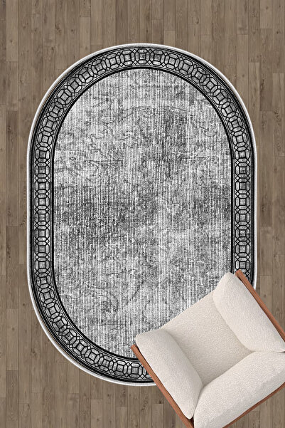 HaLıFoRuM Makinede Yıkanabilir Kaymaz Tabanlı Dekoratif Yolluk Oval Ve Salon ...