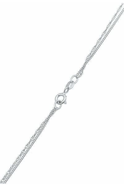 ELLI Dámský náhrdelník s přívěskem, vrstvený obdélník, zkroucený, základní minimalistický trend, ze sterlingového stříbra 925