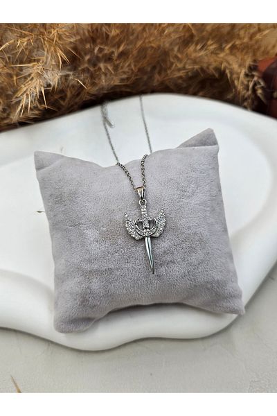 AURA Zircon Stone Steel Necklace - Mikail