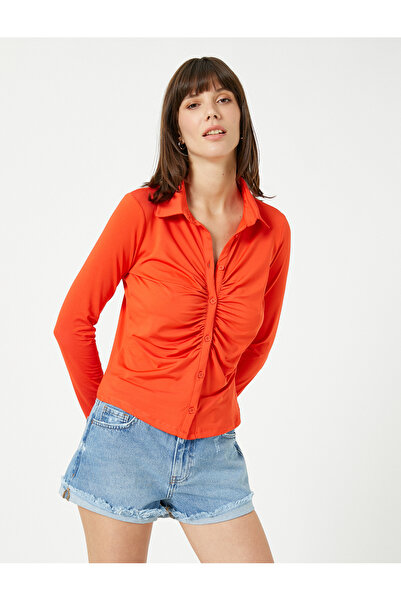 Koton Drapeli Gömlek Uzun Kollu